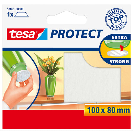 Tesa - Feutre de protection ® Protect anti-rayures 80mmx100mm blanc