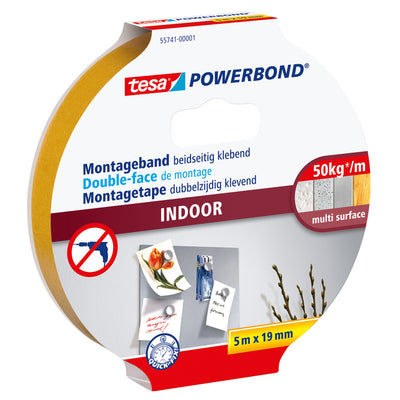 Tesa - Montagee ® Powerbond Intérieur double face 5mx19mm blanc