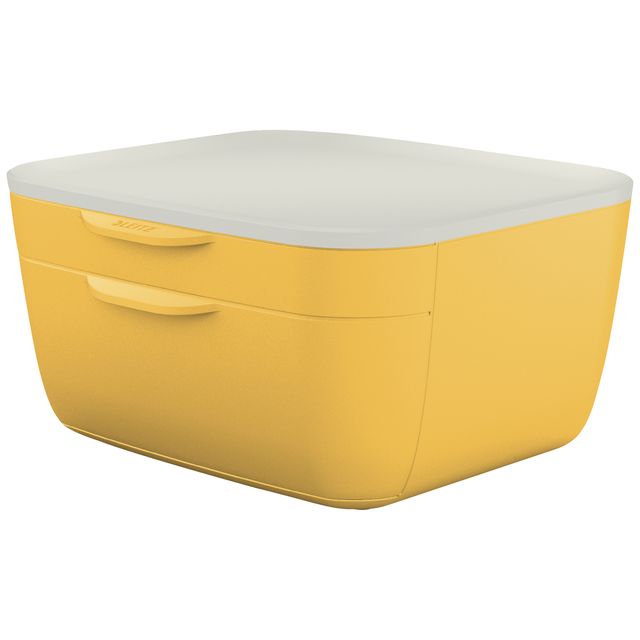 Leitz - Caisson à tiroirs Cosy 2 tiroirs jaune | 72 pièces