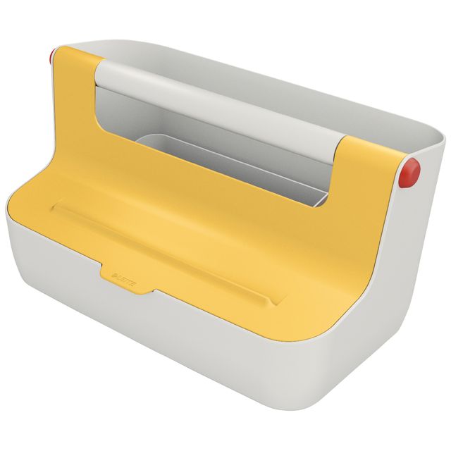 Leitz - Boîte de rangement Cosy portable en plastique jaune
