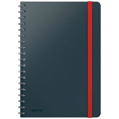 Leitz - Carnet Cosy B5 160 pages 100gr ligne spirale gris | 510 pièces
