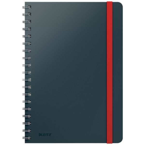 Leitz - Carnet Cosy B5 160 pages 100gr ligne spirale gris