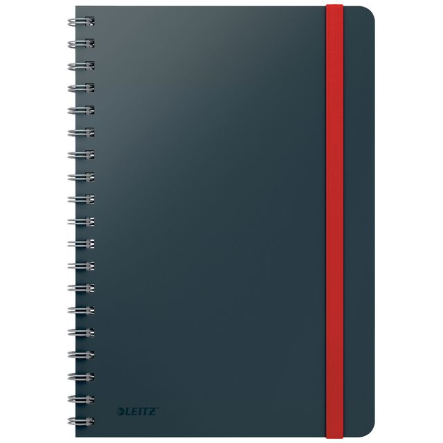 Leitz - Notizbuch Cozy B5 160 Seiten 100gr Spirallinie grau | 15 Stück