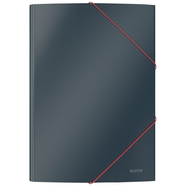 Leitz - Elastomap Cosy A4 3 volets gris | 10 pièces