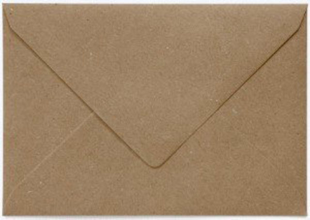 Papicolor - Enveloppe EA5 156x220mm kraft recyclé marron pack de 6 pièces
