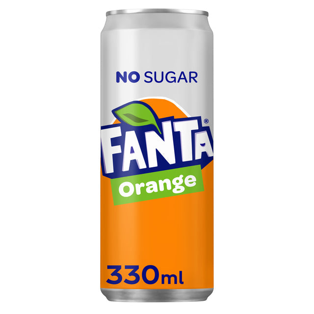 FANTA - Saloufle Fanta Orange Zero Blik 330ml | 24 pièces