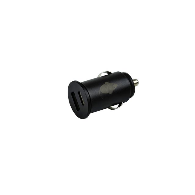 Green Mouse - Chargeur de voiture USB-A 1x USB-C 1x 2,4A noir | 5 pièces