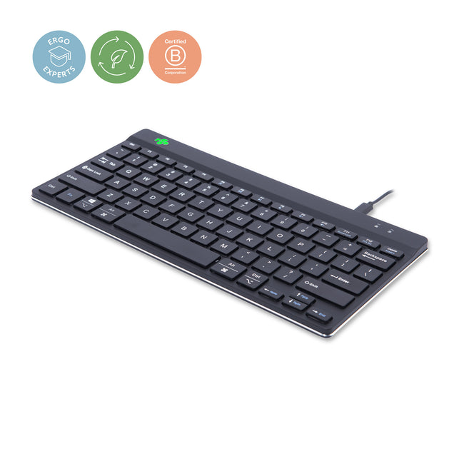 R-Go Tools - Tastatur R-Go Ergonomisch Compact Break QWERTY schwarz