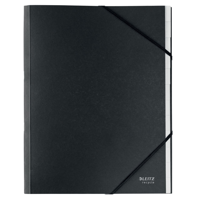 Leitz - Sortiermappe Recycle 12 Register Karton schwarz