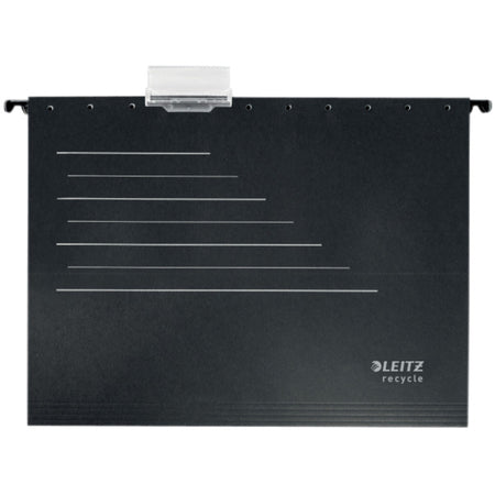 Leitz - Hängemappe Alpha Recycle A4 vertikal V-Boden schwarz | 10 Stück