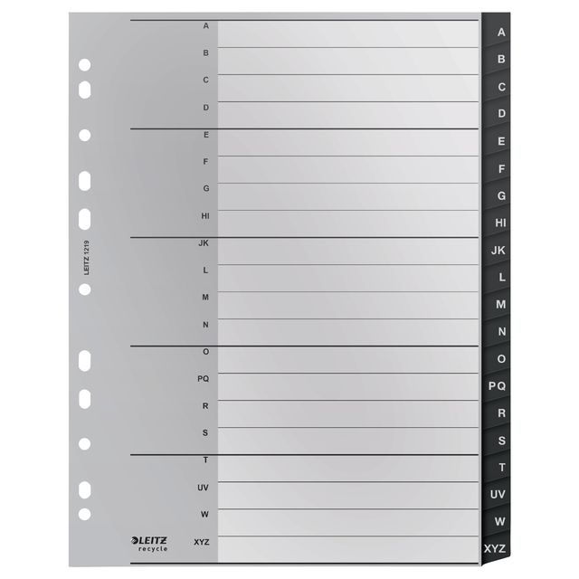 Leitz - Recycle Tab A4 11 trous A-Z extra large PP | 20 pièces