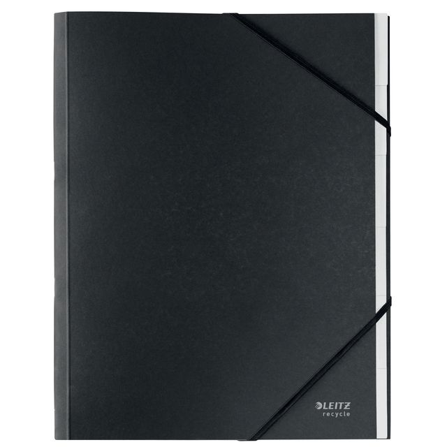 Leitz -  Sorteermap  recycle 6-tabs zwart | 6 stuks