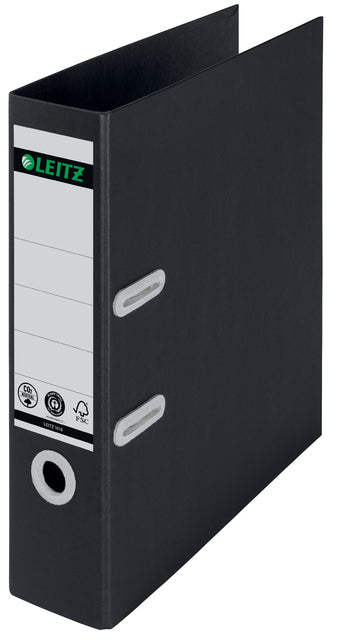 Leitz - Ordner Recycle 180° 80mm carton A4 noir | 10 pièces