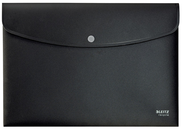 Leitz - Sac enveloppe Recycle A4 avec boutons-pression PP noir | 1200 pièces