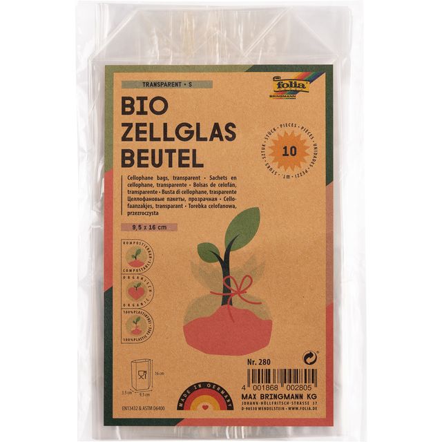 Folia Paper -  Cellofaanzak folia 95x160mm 10 stuks transparant | 10 stuks
