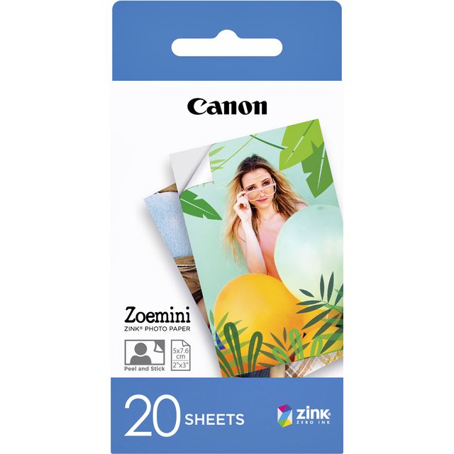 Canon -  20 vel ZINK 2x3 (5x7,6cm) fotopapier