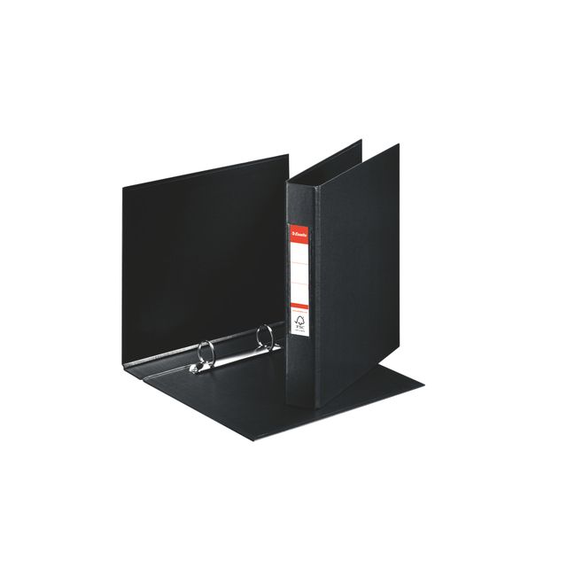 Esselte - Classeur à anneaux VIVIDA A5 2R PP 25mm Noir | 10 pièces