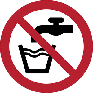 Djois - Panneau pictogramme Interdiction d'eau potable Ø100mm rouge