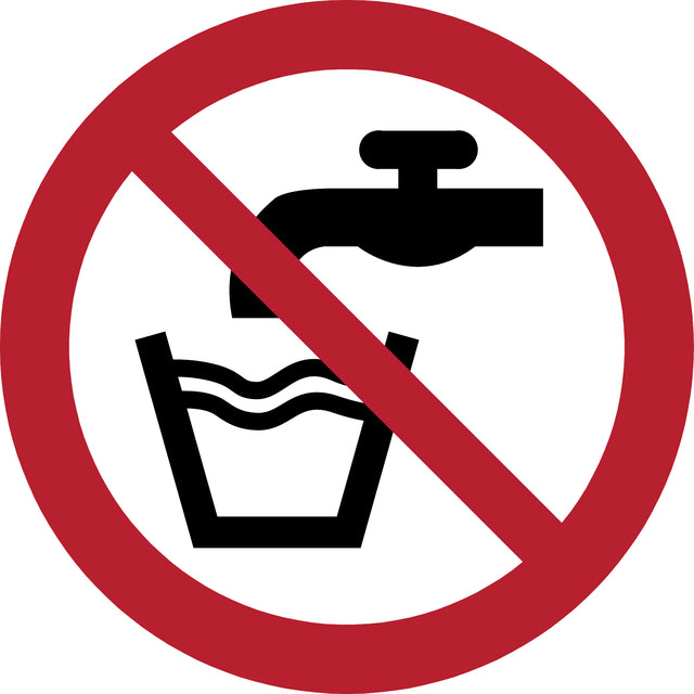 Djois - Panneau pictogramme Interdiction d'eau potable Ø100mm rouge