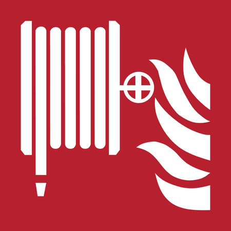 Djois - Symbolschild Feuerrolle 200x200mm rot