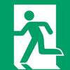 Djois -  Pictogram  nooduitgang links 200x200mm gn