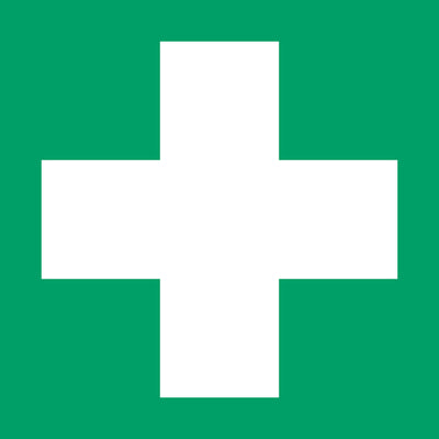 Djois - Pictogramme signe premiers secours 200x200mm vert