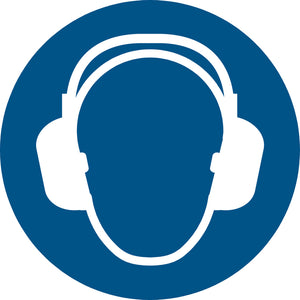 Djois - Panneau Icône Protection auditive obligatoire Ø200mm bleu