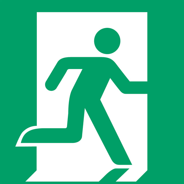 Djois - Icône panneau sortie de secours droite 200x200mm vert