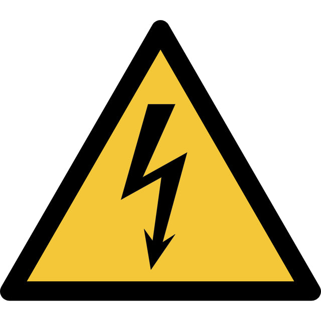 Djois - Icône panneau Attention : tension électrique jaune