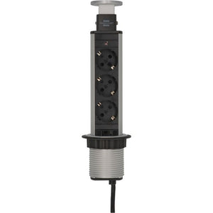 Brennenstuhl -  Stekkerdoos  toren 3vdig 2m zwart/zi