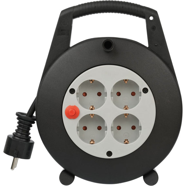 Brennerstuhl - Kabeltrommel 4-fach 5 Meter schwarz/grau | 5 Stück