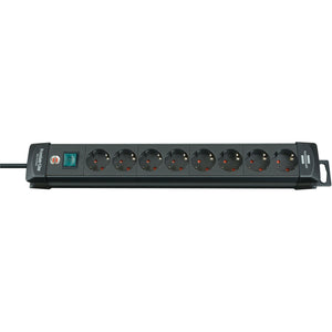 Brennerstuhl - Multiprise 8x 3 mètres noir | 2 pièces