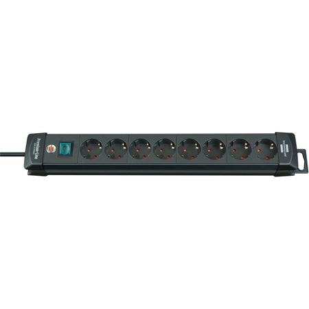 Brennerstuhl - Multiprise 8x 3 mètres noir