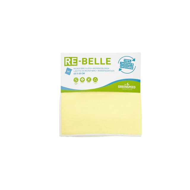 Greenspeed -  Microvezeldoek re-belle 40x40cm geel