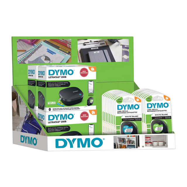 Dymo - Étiquette Imprimante Dymo Letratag 200B 12 mm Black Affichage