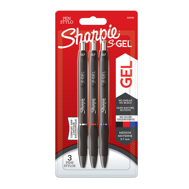 Sharpie -  Gelschrijver ie S-gel medium assorti blister à 3 stuks
