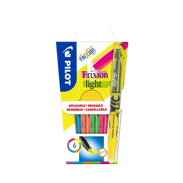 Pilot - Surligneur friXion light assorti lot de 6 pièces