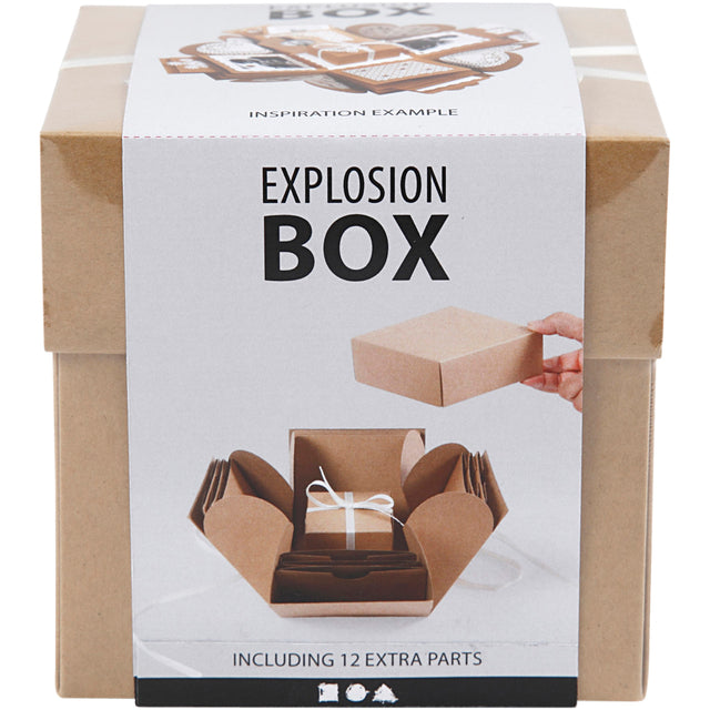 CreoTime - Explosion Box Creativ Company 12x12x12cm Naturel