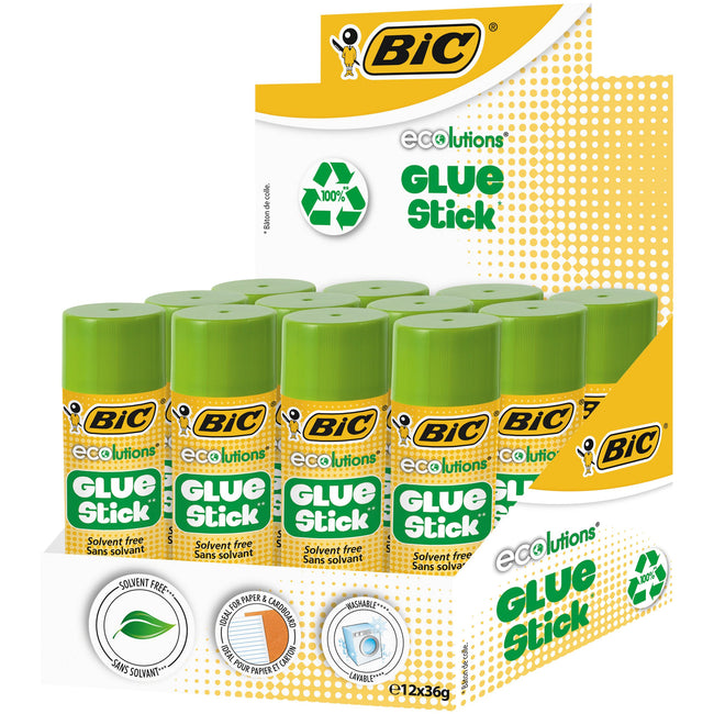 BIC – Klebestift Ecolutions 36gr, Box mit 9+3 gratis