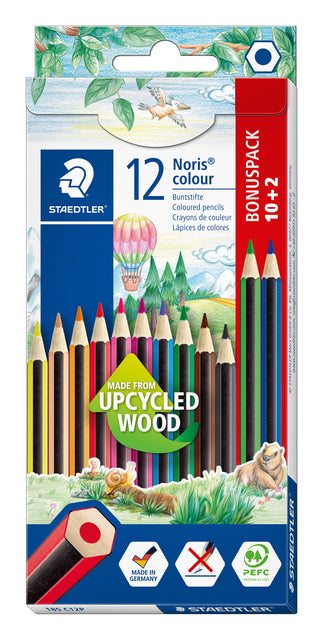 Staedtler - Crayon de couleur noris 185 set de 10+2 couleurs | 80 pièces