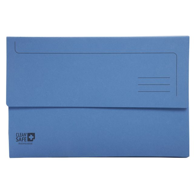 Exacompta - Chemise à pochettes Clean'Safe A4 400gr bleu 5 pièces