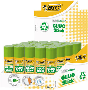 Bic Ecolutions - Klebestift Ecolutions 21gr Box mit 12+8 gratis | 16 Stück