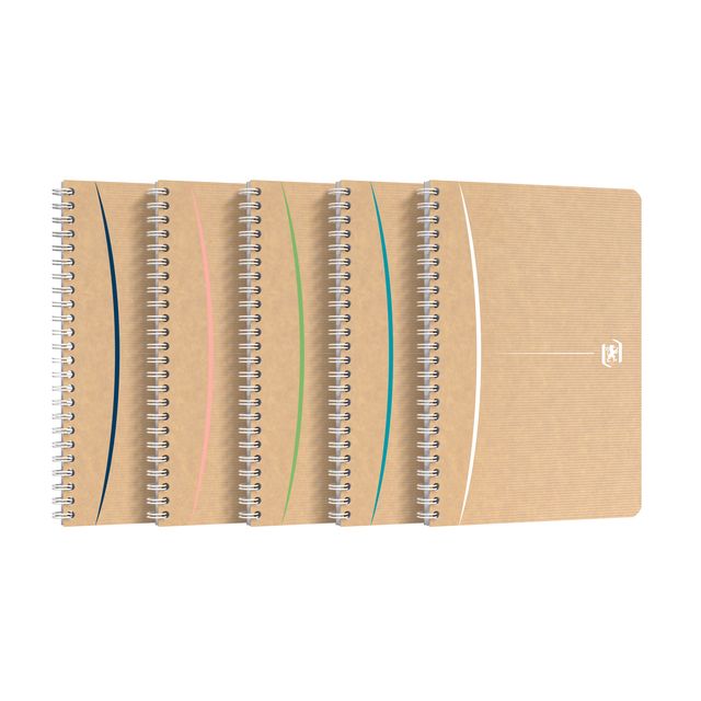 Oxford - Bloc spirale A5 90 feuilles ligne assorties
