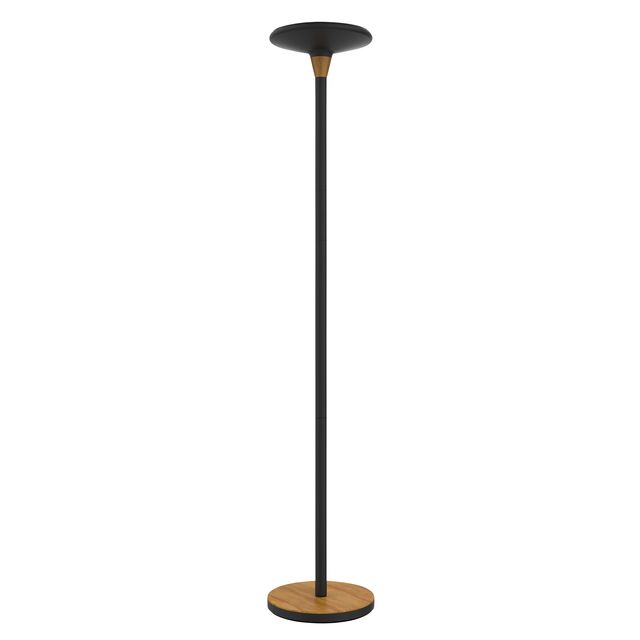 UNILUX -  Vloerlamp Baly led bamboe zwart