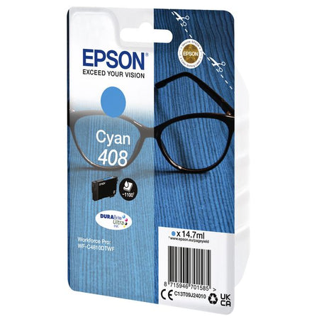Epson -  Singlepack Cyan 408 DURABrite Ultra Ink