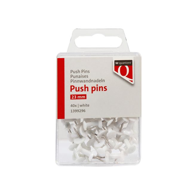 Quantore -  Push pins wit 40 stuks