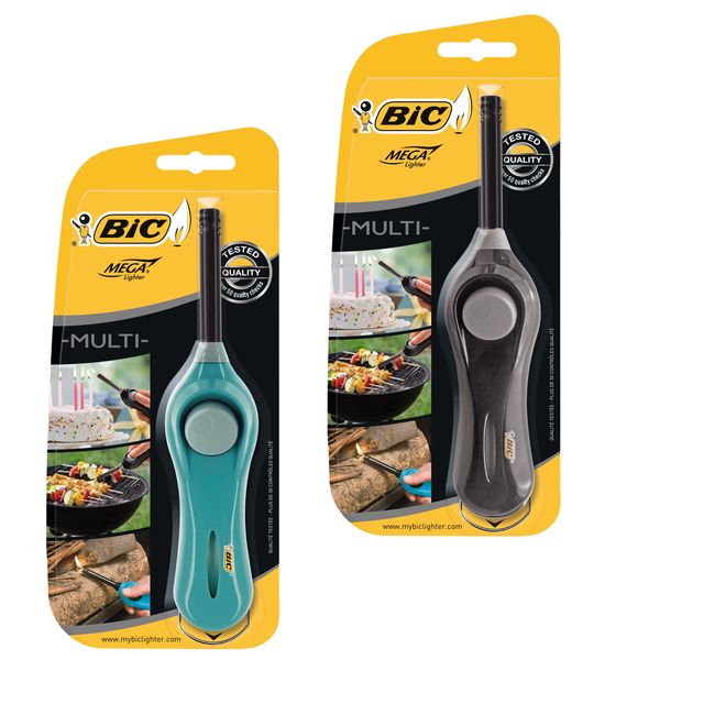 BIC - Briquet mégalighter U140 multi assortiment blister de 1 pièce | 10 pièces