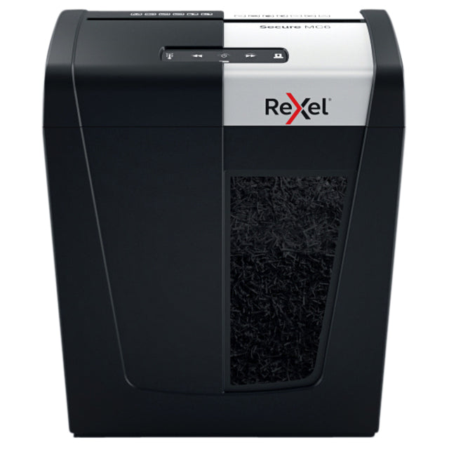 Rexel -  Secure MC6 papiervernietiger Microversnippering 55 dB Zwart, Zilver