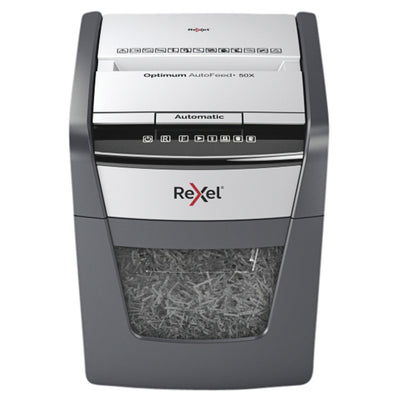Rexel - Destructeur de papier Optimum Auto+ 50X P4 déchiquette 4x28mm