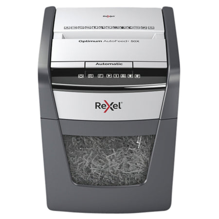 Rexel - Destructeur de papier Optimum Auto+ 50X P4 déchiquette 4x28mm